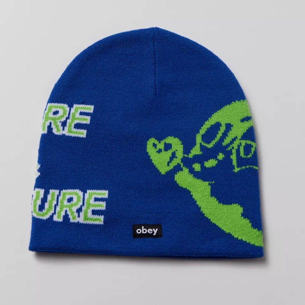 OBEY Nature & Nurture Beanie NWT - Blue
